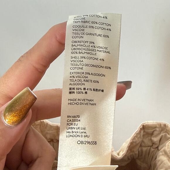 Free People Margate Pleated Trouser Pants Size Small Beige High Rise Paperbag - Picture 7 of 8